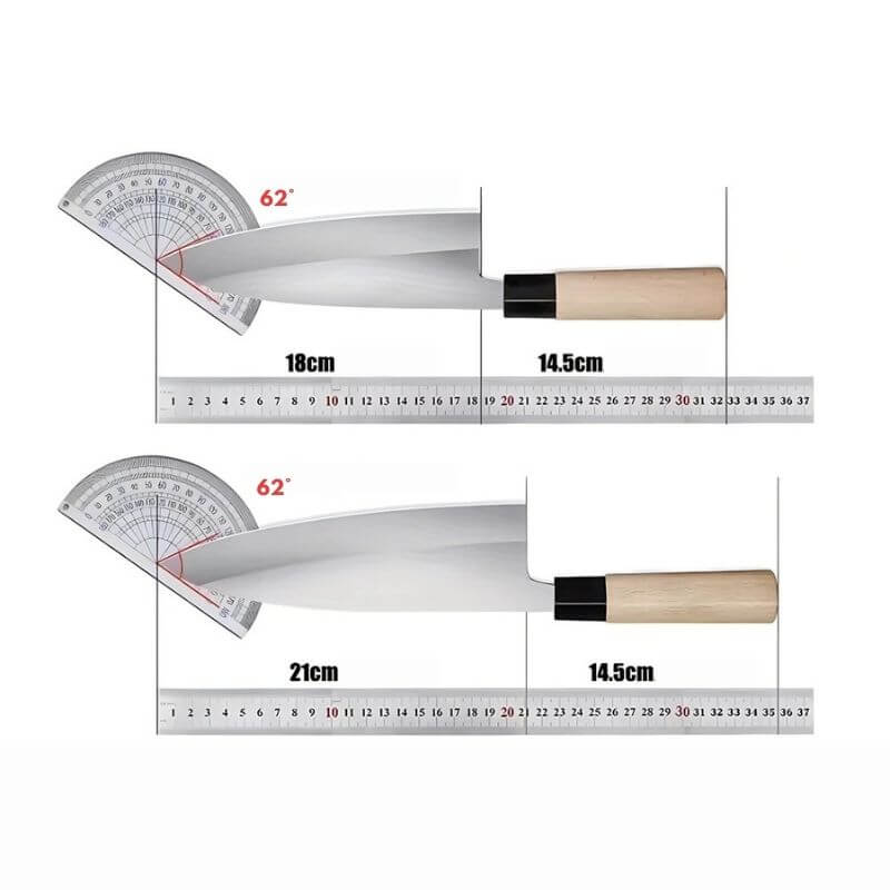 Deba Messer mit korrosionsbeständiger Klinge und edlem Holzgriff. Langlebig und korrosionsbeständig: Das Deba Messer mit hochwertiger Verarbeitung.