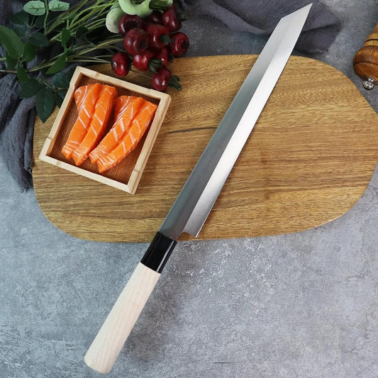 Entdecke das Sashimi Messer – meisterhafte Handwerkskunst, kompromisslose Schärfe und zeitloses Design. Perfektion für jeden Schnitt.